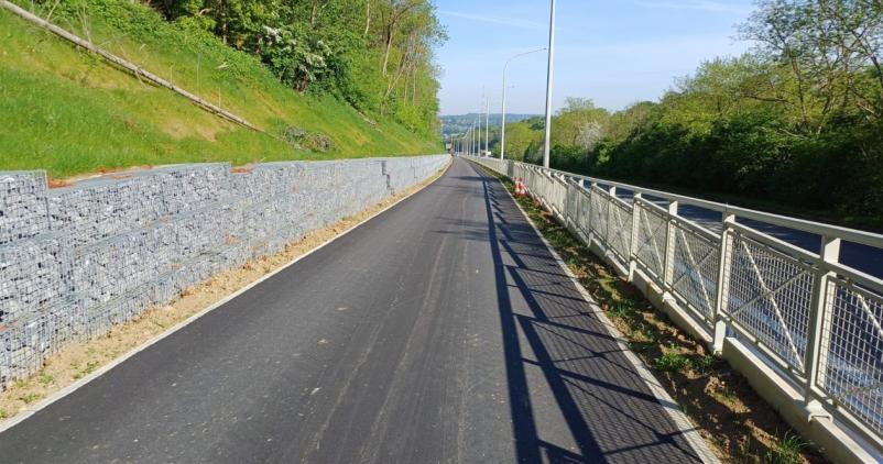 photo du premier tronçon de la cyclostrade