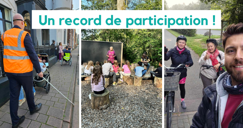 personnes participant à des actions durant la semaine de la mobilité