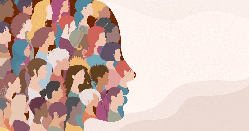 Image stylisée avec des femmes