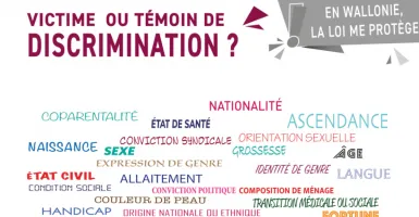 visuel de la campagne avec le titre "Victime ou témoin de discrimination ?"