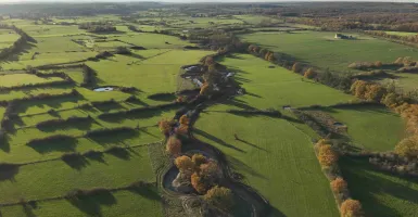 vue aérienne de l'Eau blanche