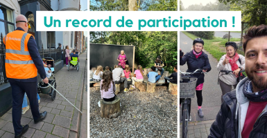 personnes participant à des actions durant la semaine de la mobilité