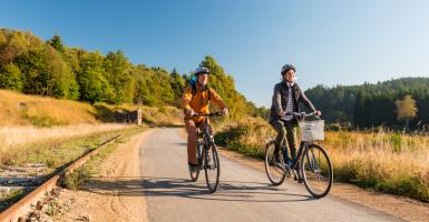cyclistes sur la Vennbahn